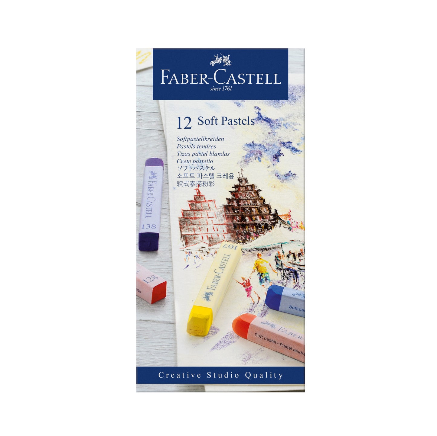 Soft Pastels, Cardboard Wallet of 12