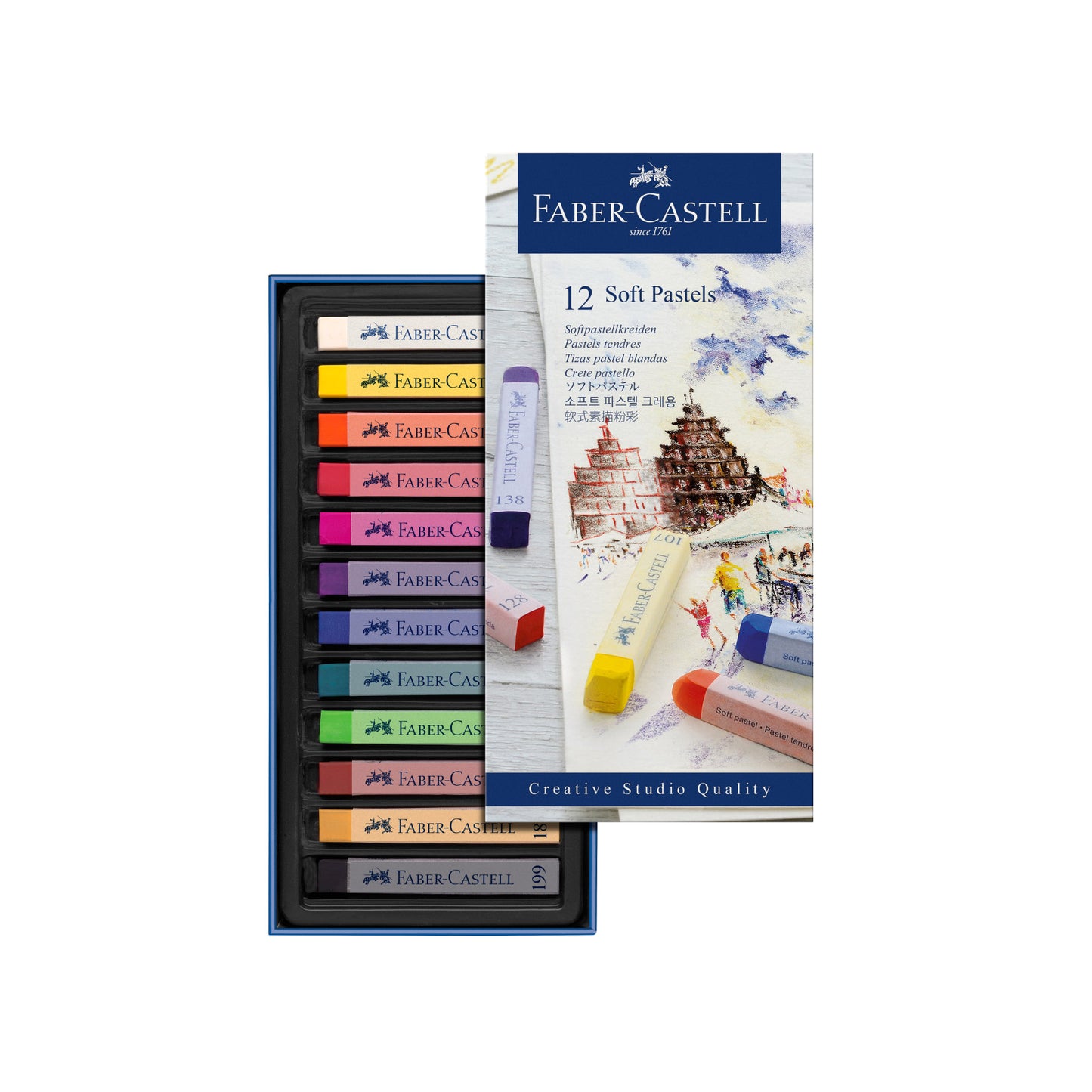 Soft Pastels, Cardboard Wallet of 12