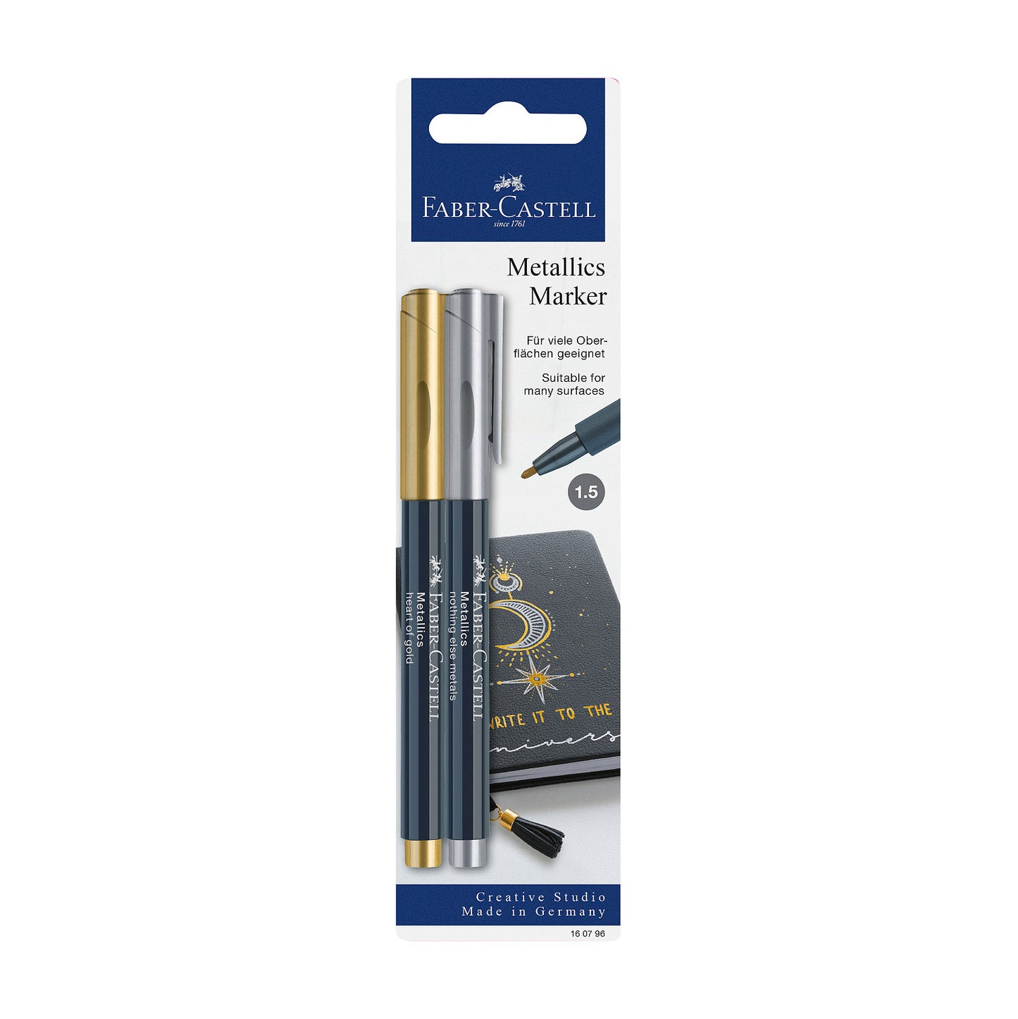 Metallics Marker Set of 2 Silver and Gold