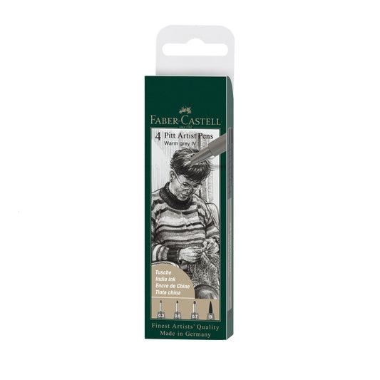 Pitt Artist Pen Wallet of 4 Warm Grey IV