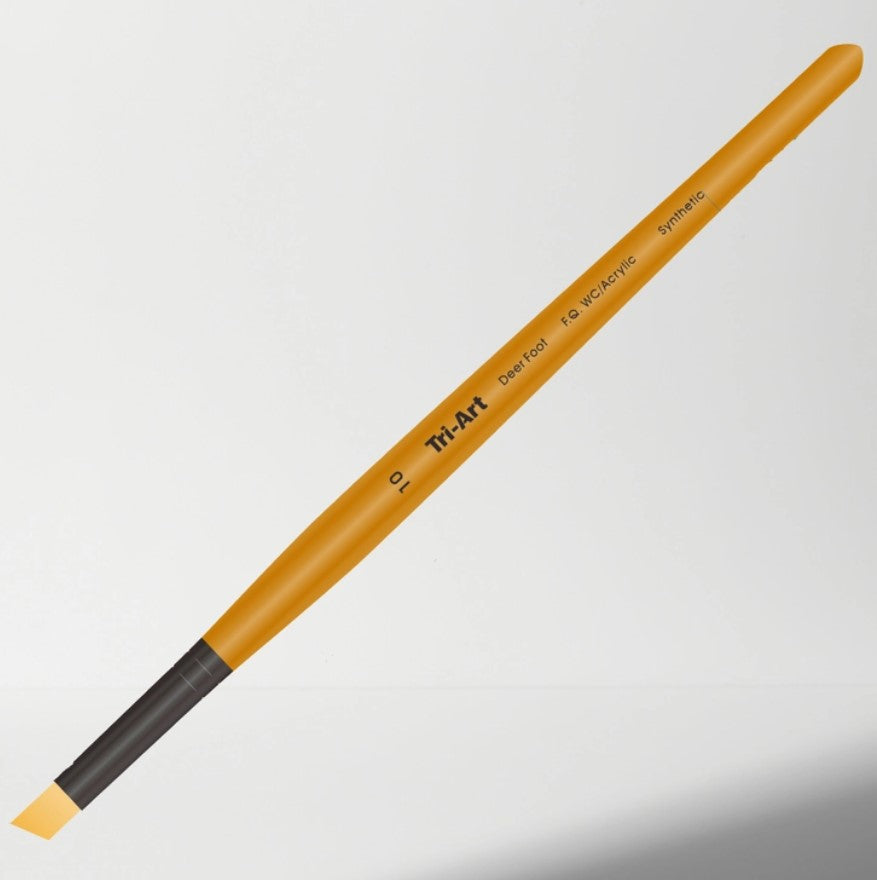 Short Brush Synthetic Deer Foot for Watercolor, Gouache & Acrylic