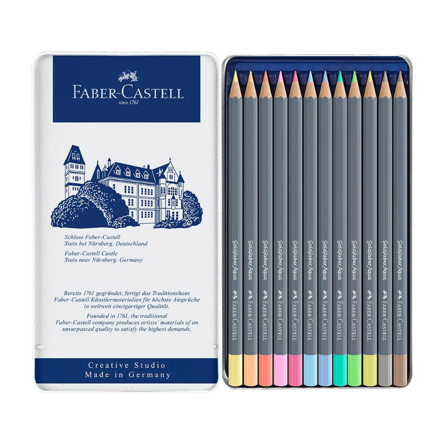 Goldfaber Watercolor Pencils Pastel Tin of 12 114622