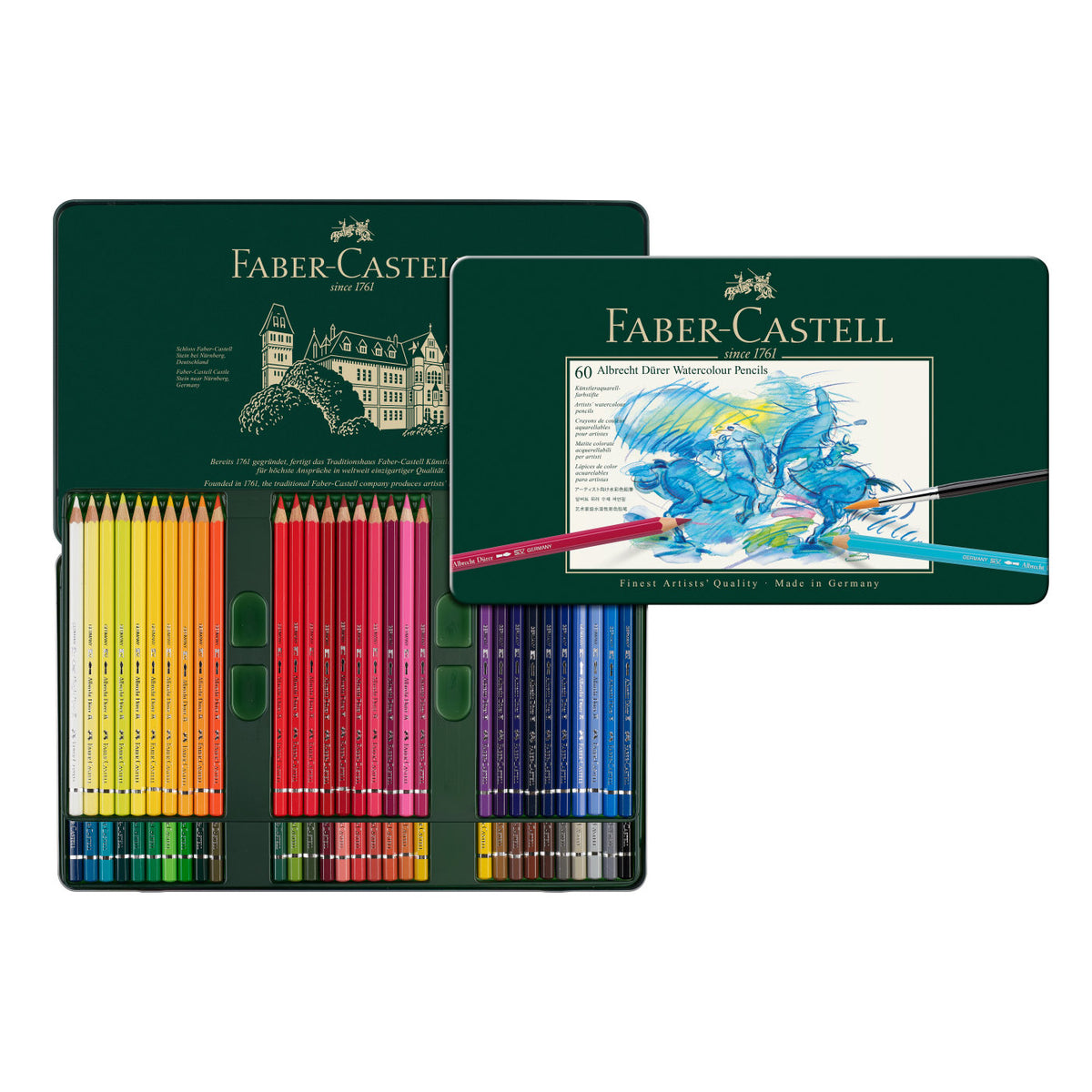 Albrecht Dürer Artists' Watercolour Pencils Tin of 60 117560 by Faber-Castell