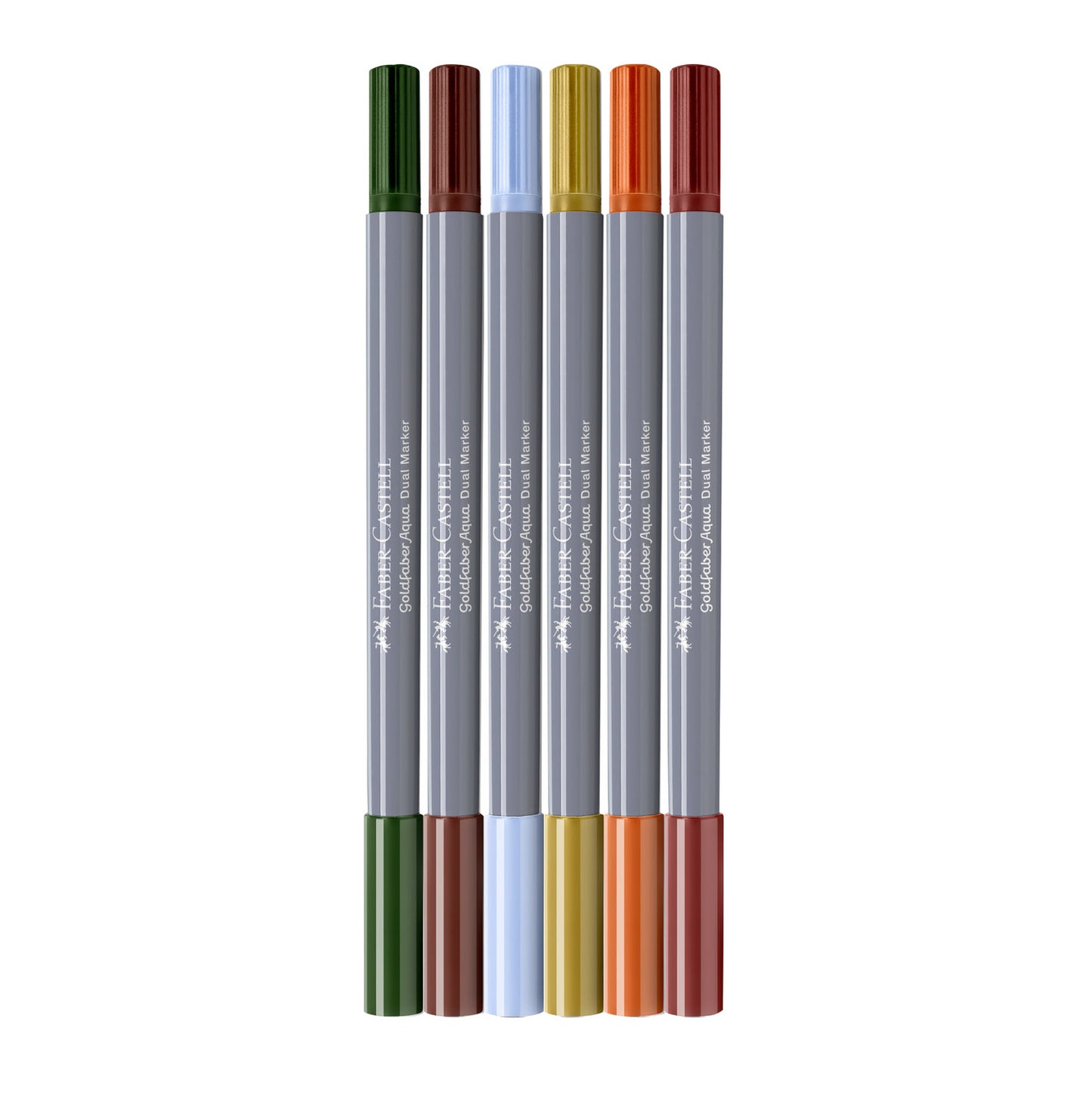 Dual Marker Set of 6 Tuscany Goldfaber Aqua