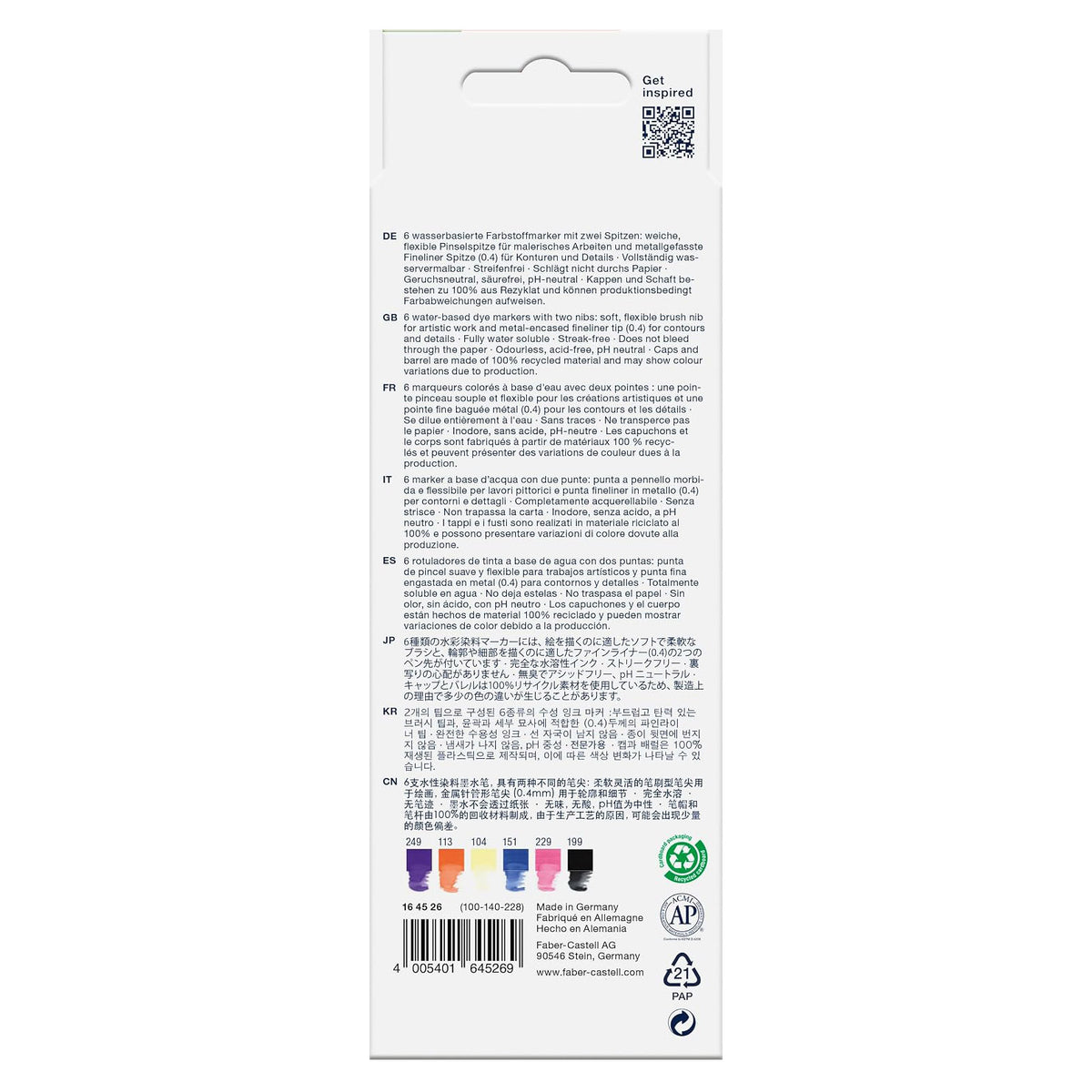 Goldfaber Aqua Dual Marker Set of 6 Fantasy by Faber-Castell
