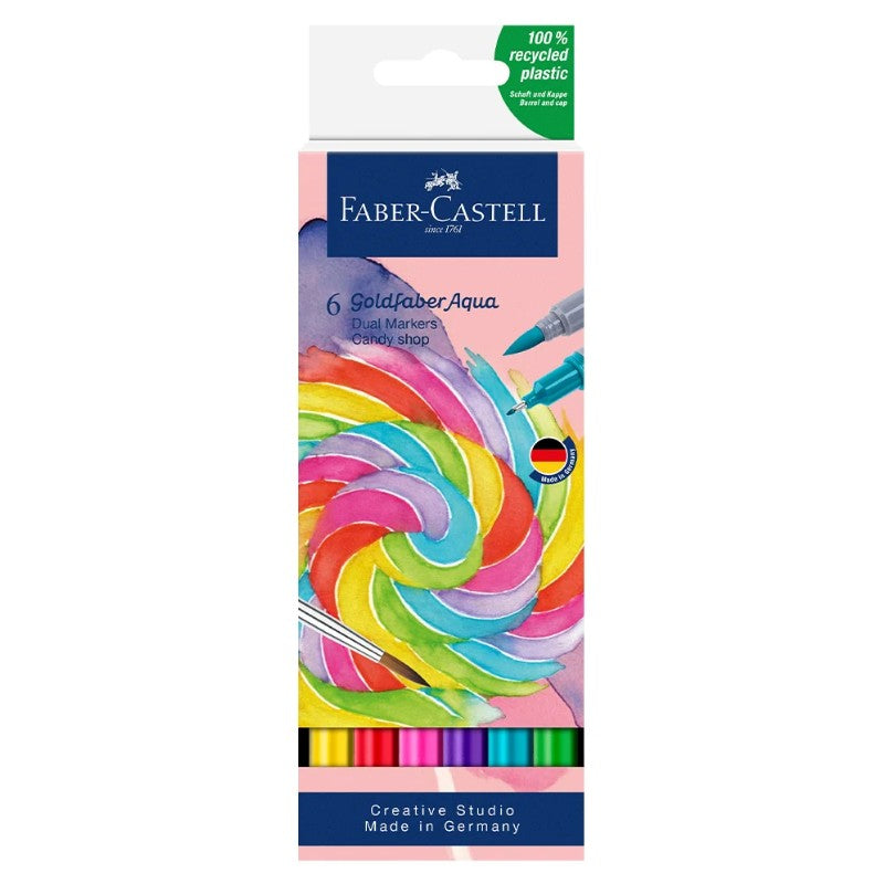 Goldfaber Aqua Dual Marker Set of 6 Candy Shop by Faber-Castell