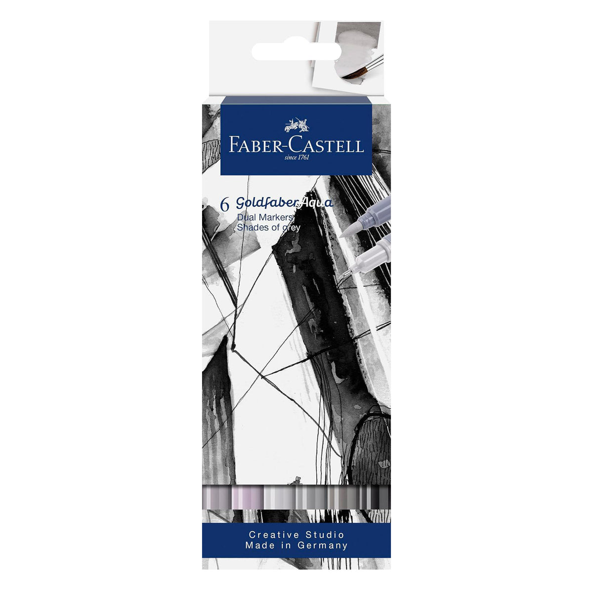 Goldfaber Aqua Dual Marker Set of 6 Shades of Grey by Faber-Castell