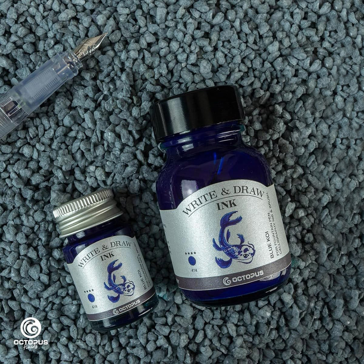 Octopus Write & Draw Ink Bottle 50ml BLUE KOI
