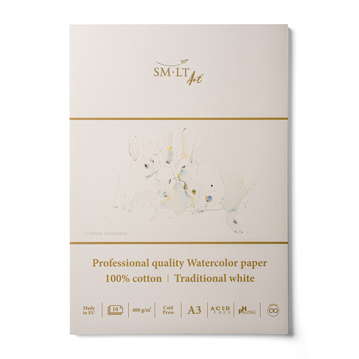 Watercolor Pads 400 gsm 100% Cotton Cold Press by SMLT Art A3