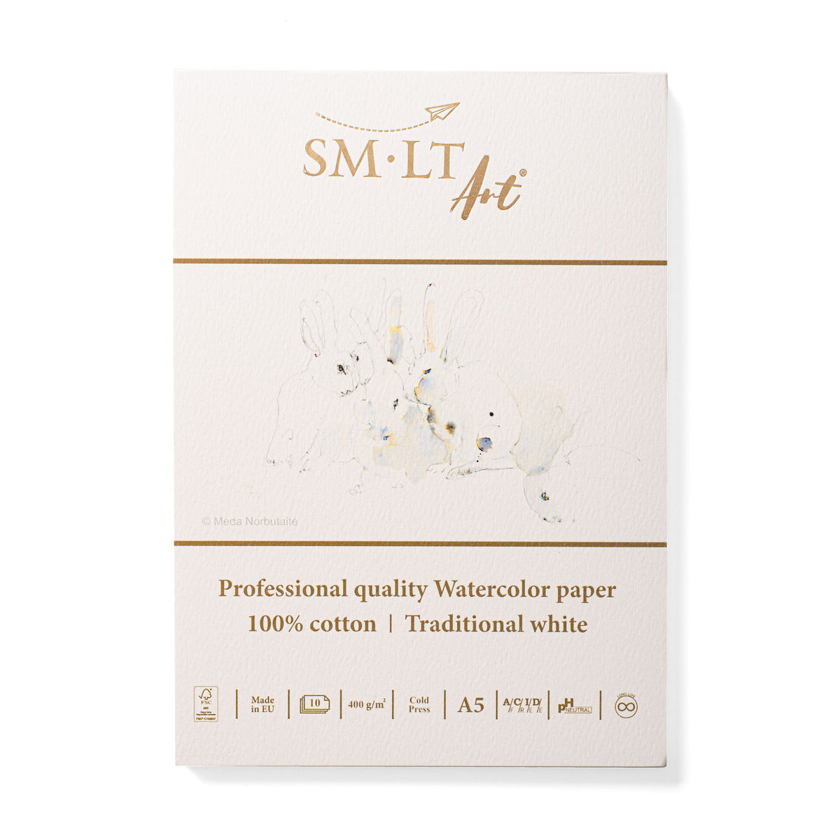 Watercolor Pads 400 gsm 100% Cotton Cold Press by SMLT Art A5