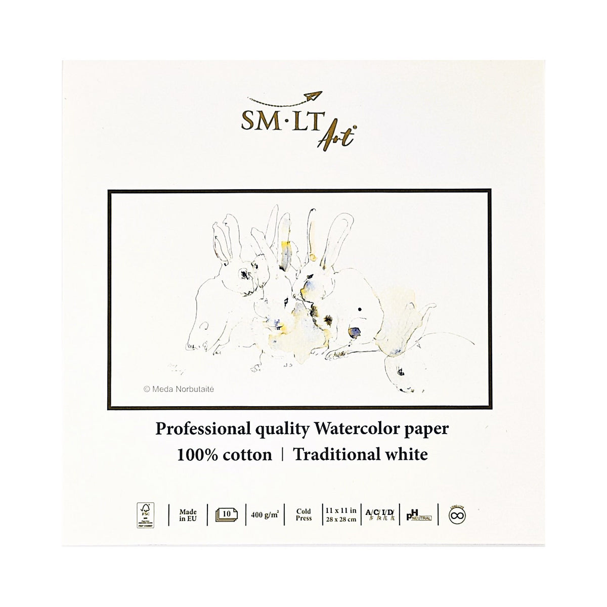 Watercolor Pads 400 gsm 100% Cotton Cold Press by SMLT Art Square