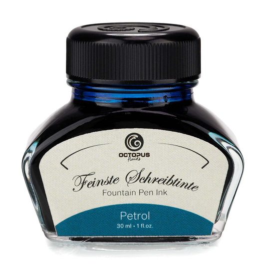 Octopus ink petrol blue bottle