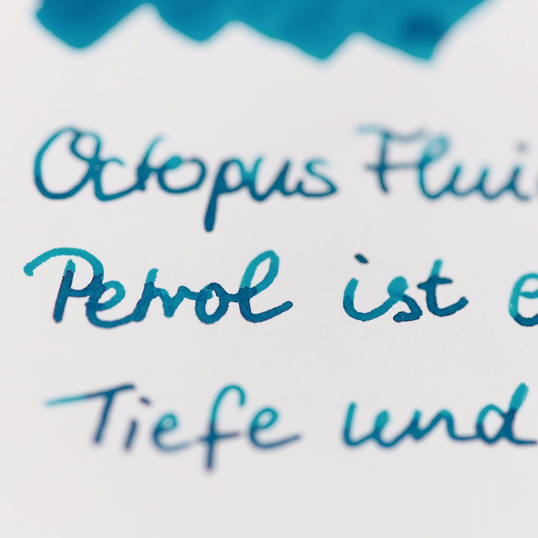 Octopus ink petrol blue writing sample
